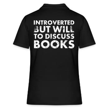 Introverti, mais la volonté de livres pour le livre - Polo Femme - noir - Dos - Ailine (174cm)