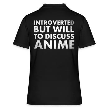 Introverti, mais volonté de discuter de l’anime - Polo Femme - noir - Dos - Ailine (174cm)