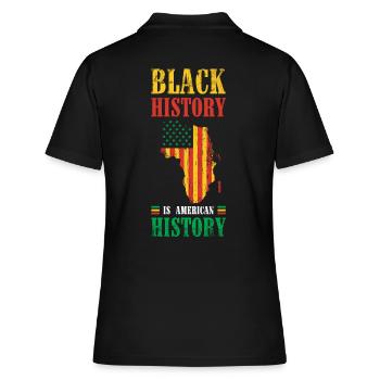 Schwarze Geschichte Ist Amerikanische Geschichte - Frauen Polo Shirt - Schwarz - Hinten - Ailine (174cm)