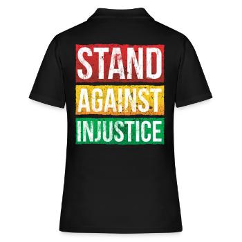 S’opposer à l’injustice pour Pride African - Polo Femme - noir - Dos - Ailine (174cm)