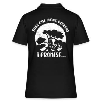 Nur Noch Ein Bonsai Ich Verspreche - Frauen Polo Shirt - Schwarz - Hinten - Ailine (174cm)