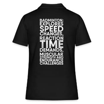 Le badminton étudie les changements de vitesse - Polo Femme - noir - Dos - Ailine (174cm)