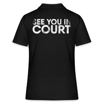 Rendez-vous au tribunal pour les joueurs de badminton - Polo Femme - noir - Dos - Ailine (174cm)