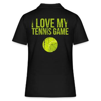 J’adore ma conception de jeu de tennis pour les fans de tennis - Polo Femme - noir - Dos - Ailine (174cm)