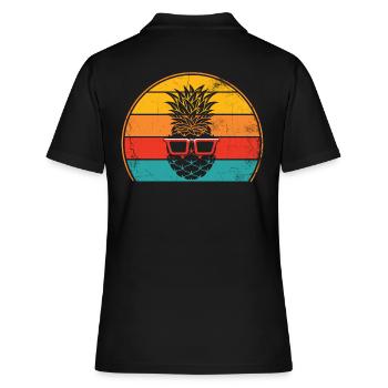 Ananas-sonnenbrille Retro-design Für - Frauen Polo Shirt - Schwarz - Hinten - Ailine (174cm)