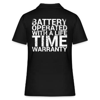 Batteriebetrieben Mit Lebenslanger Garantie Für - Frauen Polo Shirt - Schwarz - Hinten - Ailine (174cm)