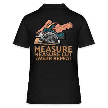 Mesure Mesure Coupe Jurer Répéter pour les charpentiers - Polo Femme - noir - Dos - Ailine (174cm)