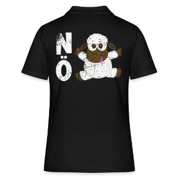 Statement Nö keine Lust Kein Bock - Frauen Polo Shirt - Schwarz - Hinten - Ailine (174cm)