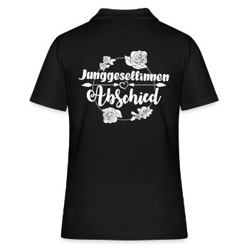 Junggesellinnen Abschied - Bride to be - Frauen Polo Shirt - Schwarz - Hinten - Ailine (174cm)