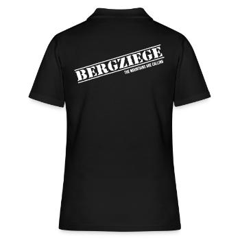 bergziege bergwandern via ferrata alpin bayern - Frauen Polo Shirt - Schwarz - Hinten - Ailine (174cm)
