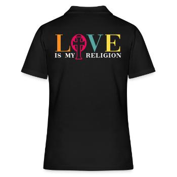 liberté colorée lgbt droits de l’homme coloré jésus - Polo Femme - noir - Dos - Ailine (174cm)