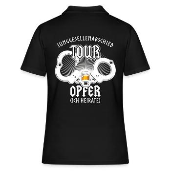 Junggesellenabschied Tour Opfer Ich heirate - Frauen Polo Shirt - Schwarz - Hinten - Ailine (174cm)
