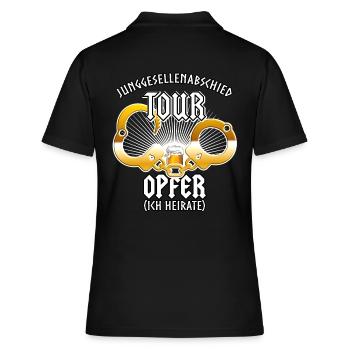 Junggesellenabschied Tour Opfer Ich heirate - Frauen Polo Shirt - Schwarz - Hinten - Ailine (174cm)