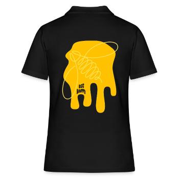 Soyez joyeux - Abeille - abstrait - Art graphique - Polo Femme - noir - Dos - Ailine (174cm)