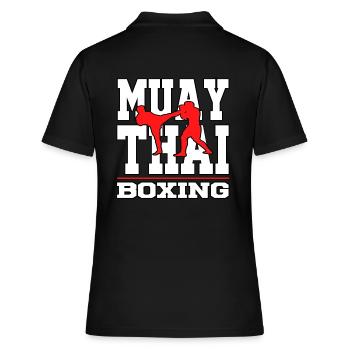 Muay Thai thai boxing boxing kickboxing sport t-shirt - Polo Femme - noir - Dos - Ailine (174cm)