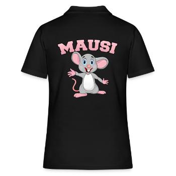 Mausi Spitzname schatzi kosename süße liebe Maus - Frauen Polo Shirt - Schwarz - Hinten - Ailine (174cm)