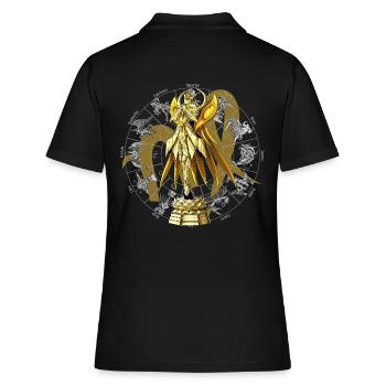 Armure Divine du Zodiaque Vierge - Polo Femme - noir - Dos - Ailine (174cm)