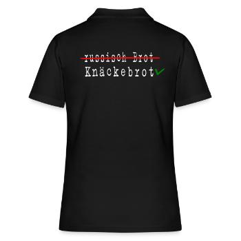 free ukraine slava ukraini boykott russland - Frauen Polo Shirt - Schwarz - Hinten - Ailine (174cm)