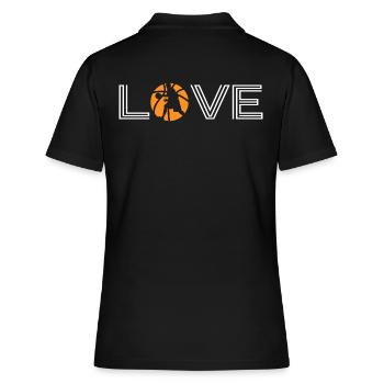 basketball basketball-love dunk - Frauen Polo Shirt - Schwarz - Hinten - Ailine (174cm)