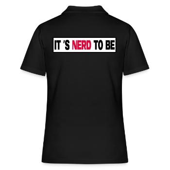 nerd administrator IT abteilung computerfreak - Frauen Polo Shirt - Schwarz - Hinten - Ailine (174cm)