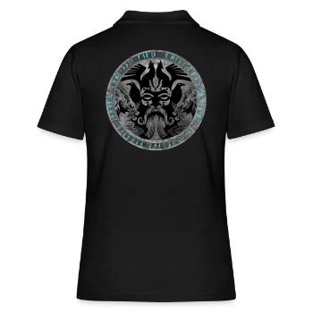 Odin Fenrir Hugin Munin - Polo Femme - noir - Dos - Ailine (174cm)