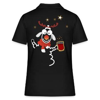 Marché de Noël au vin chaud - Polo Femme - noir - Dos - Ailine (174cm)