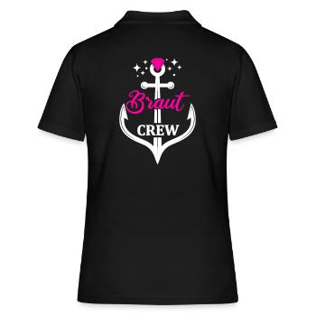 Braut Crew | Junggesellenabschied | Hochzeit - Frauen Polo Shirt - Schwarz - Hinten - Ailine (174cm)