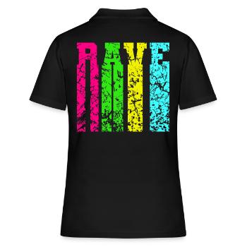 Rave - Frauen Polo Shirt - Schwarz - Hinten - Ailine (174cm)