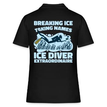 Eis Brechen Namen Nehmen, Eistaucher - Frauen Polo Shirt - Schwarz - Hinten - Ailine (174cm)