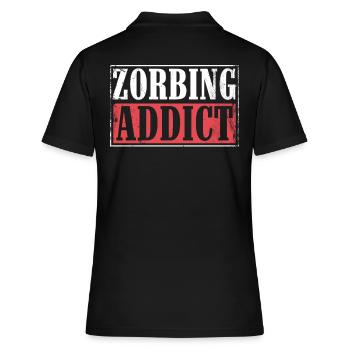 Zorbing Addict, Zorbing - Polo Femme - noir - Dos - Ailine (174cm)