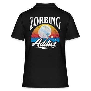 Zorbing Addict, Zorbing - Polo Femme - noir - Dos - Ailine (174cm)
