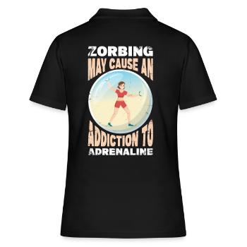 Zorbing peut causer une dépendance à l’adrénaline - Polo Femme - noir - Dos - Ailine (174cm)