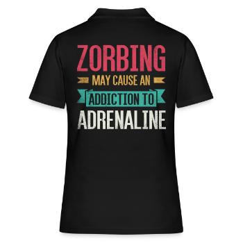 Zorbing peut causer une dépendance à l’adrénaline - Polo Femme - noir - Dos - Ailine (174cm)