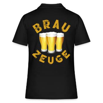 Buveur de bière Brewman - Polo Femme - noir - Dos - Ailine (174cm)