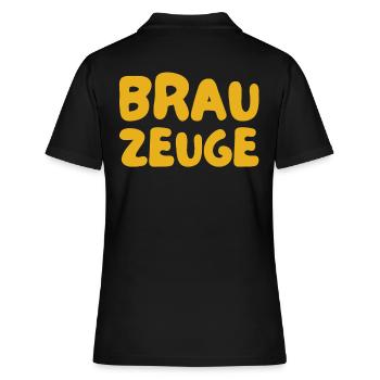 Buveur de bière Brewman - Polo Femme - noir - Dos - Ailine (174cm)
