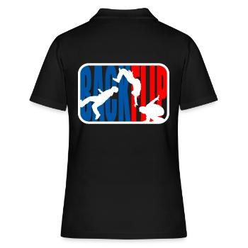 Parkour Freerunner Backflip - Frauen Polo Shirt - Schwarz - Hinten - Ailine (174cm)