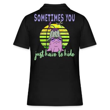 Depressionen Depression Frosch - Frauen Polo Shirt - Schwarz - Hinten - Ailine (174cm)