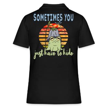Depressionen Depression Frosch - Frauen Polo Shirt - Schwarz - Hinten - Ailine (174cm)
