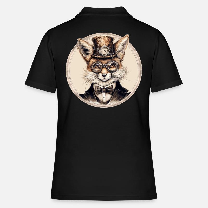 Renard steampunk - Polo Femme - noir