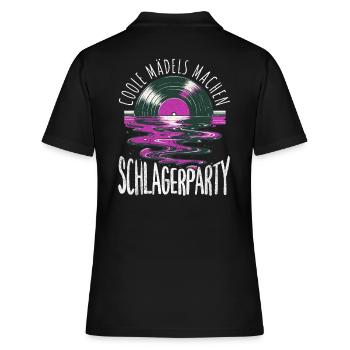 Cool girls make Schlager party concert Schlager - Women's Polo Shirt - black - Back - Ailine (174cm)