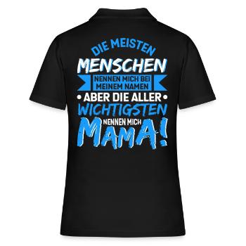 DIE MEISTEN MENSCHEN NENNEN MICH BEI MEINEM... - Frauen Polo Shirt - Schwarz - Hinten - Ailine (174cm)