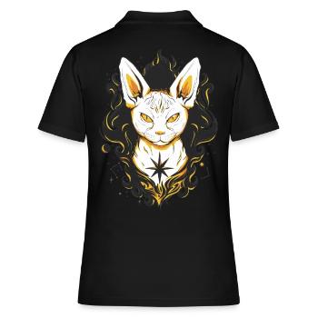 Katze Katzen - Frauen Polo Shirt - Schwarz - Hinten - Ailine (174cm)