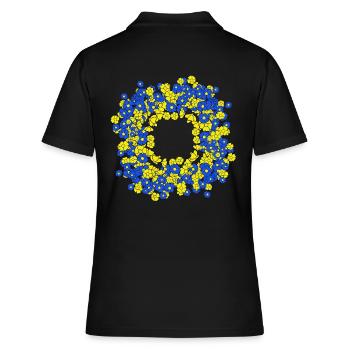 Blumen Kranz Sommer Blumen Blume - Frauen Polo Shirt - Schwarz - Hinten - Ailine (174cm)