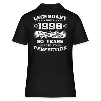 Né 1998 25ème anniversaire Cadeau homme / femme - Polo Femme - noir - Dos - Ailine (174cm)