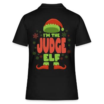 Richter Weihnachtself - Frauen Polo Shirt - Schwarz - Hinten - Ailine (174cm)