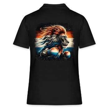 Conception de la chemise Boxer Couleurs nationales néerlandaises - Polo Femme - noir - Dos - Ailine (174cm)
