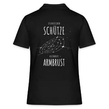 Sternzeichen Schütze Aszendent Armbrust - Sport - Frauen Polo Shirt - Schwarz - Hinten - Ailine (174cm)