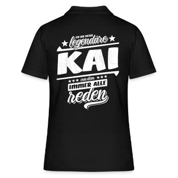 Ich bin dieser legendäre Kai von dem alle reden - Frauen Polo Shirt - Schwarz - Hinten - Ailine (174cm)