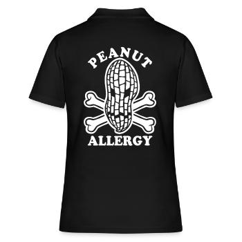 Erdnuss Allergie - Allergisch gegen Erdnüsse - Frauen Polo Shirt - Schwarz - Hinten - Ailine (174cm)