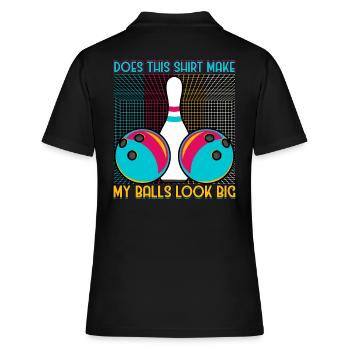 Bowling Shirt - for the proud bowler for bowling - Women's Polo Shirt - black - Back - Ailine (174cm)